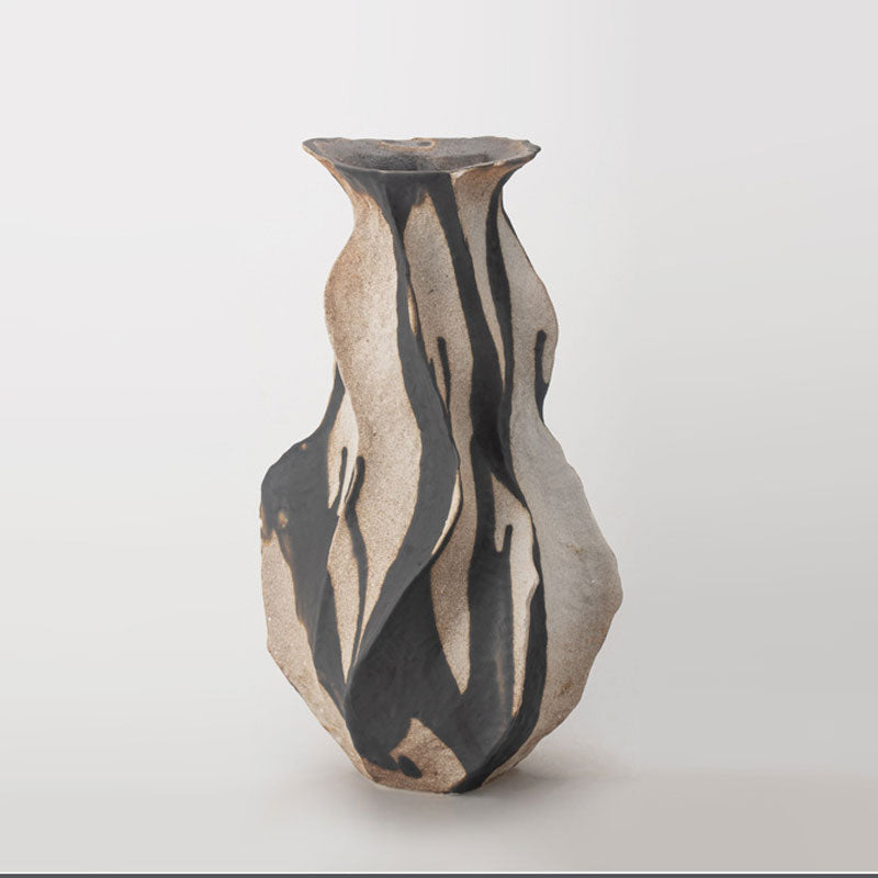 Artova - 14.5 inch (37cm) Hand-Painted Sculptural Wabi Sabi Vase Color 11