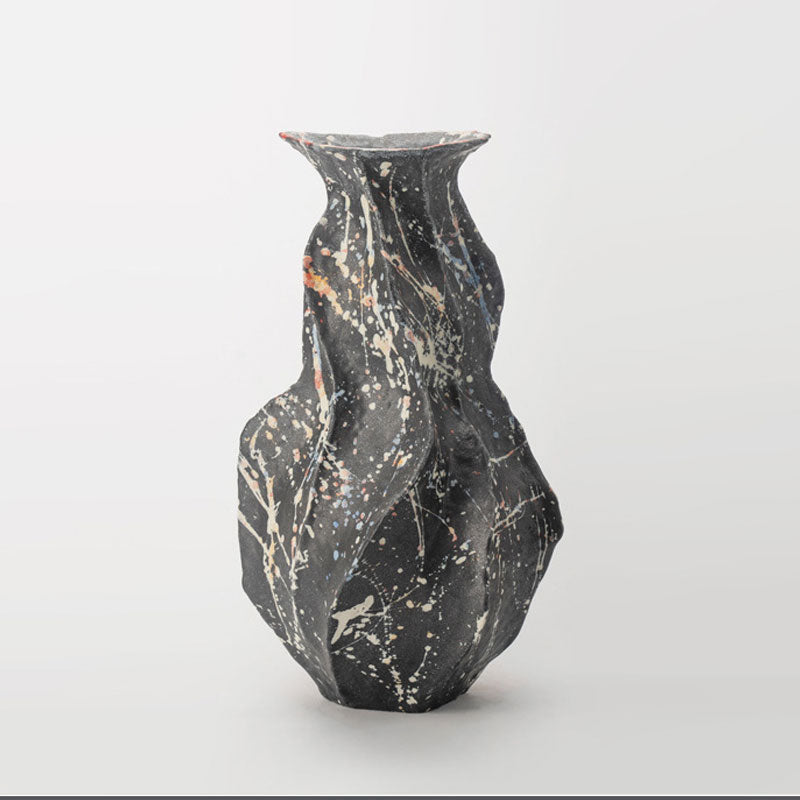 Artova - 14.5 inch (37cm) Hand-Painted Sculptural Wabi Sabi Vase Color 9