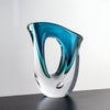 Aurelo – Medium Sized Color-Gradient Art Glass Vase Blue Color