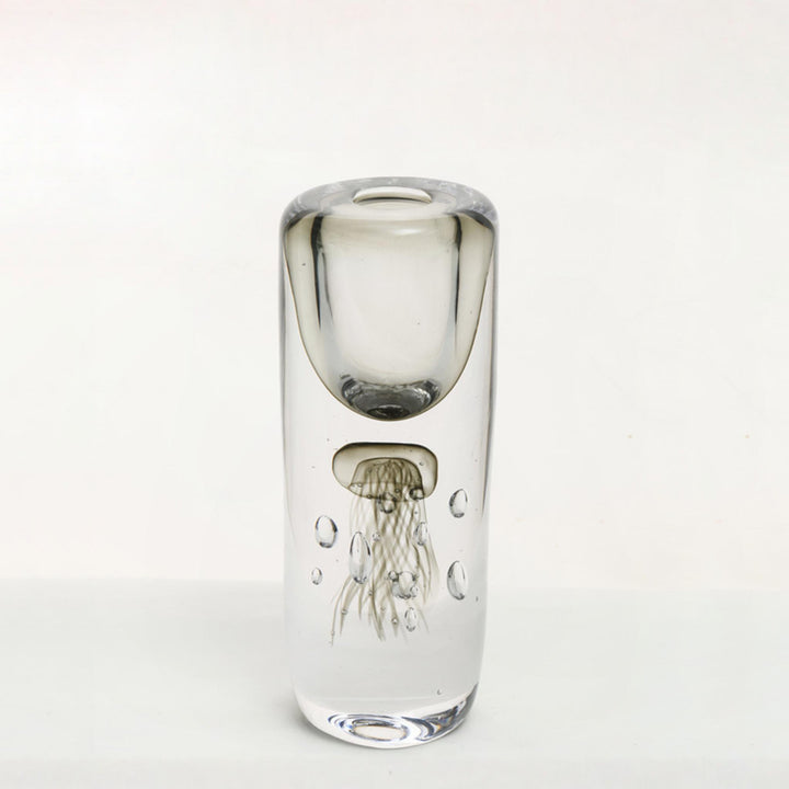 Meduso - 11.4 inch (29cm) Modern Luxury Jellyfish Art Glass Vase Grey Color